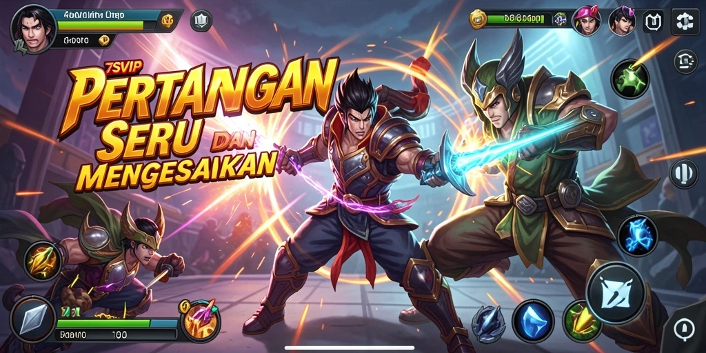 Tampilan gameplay seru dan mendebarkan dari 7SVIP.