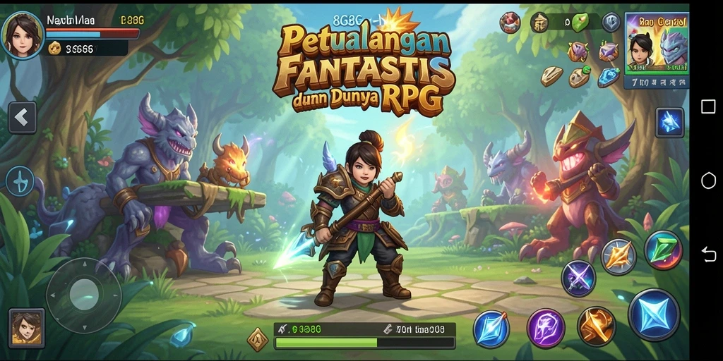 Tampilan gameplay RPG yang mengasyikkan dan interaktif.