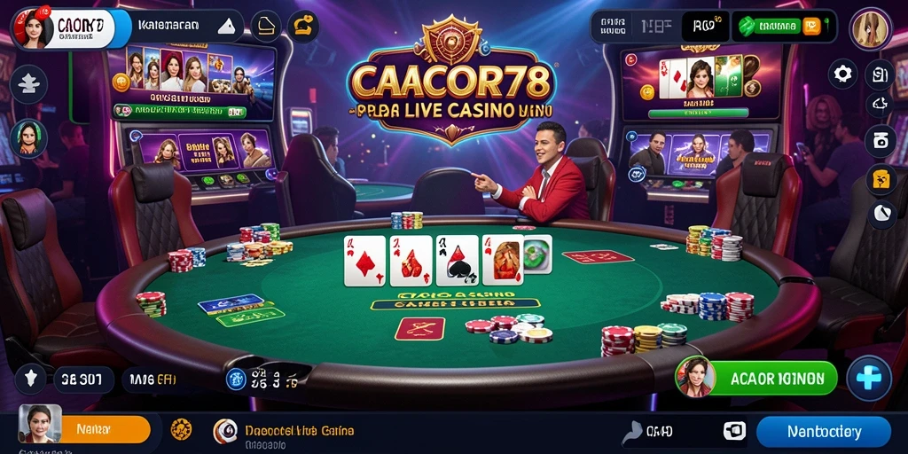 Screenshot menampilkan gameplay seru di CACOR78 Live Casino.