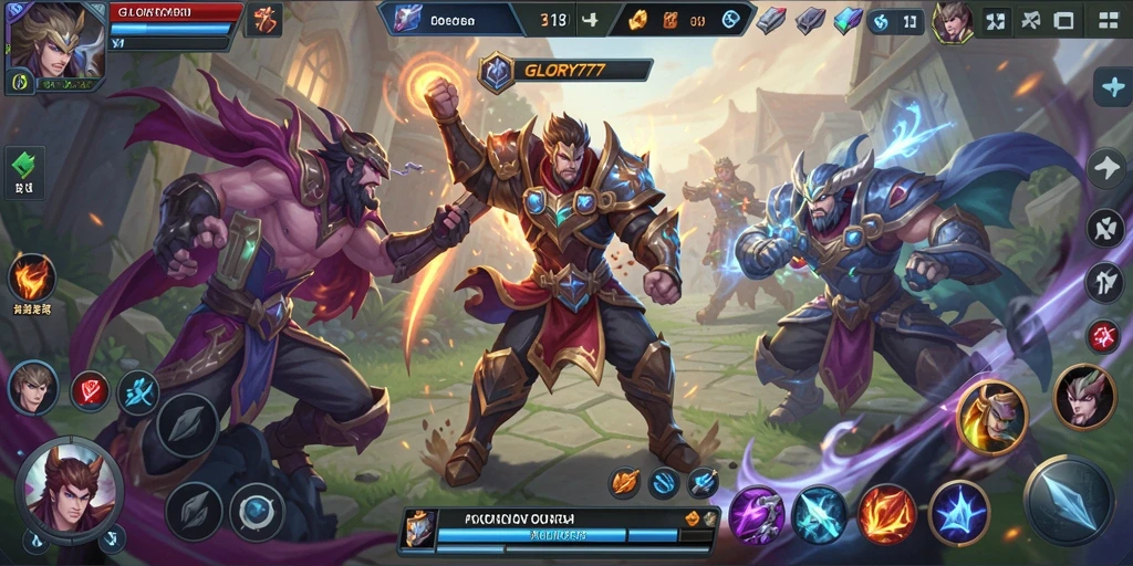 Tampilan gameplay seru GLORY777 dengan aksi pertarungan yang intens.