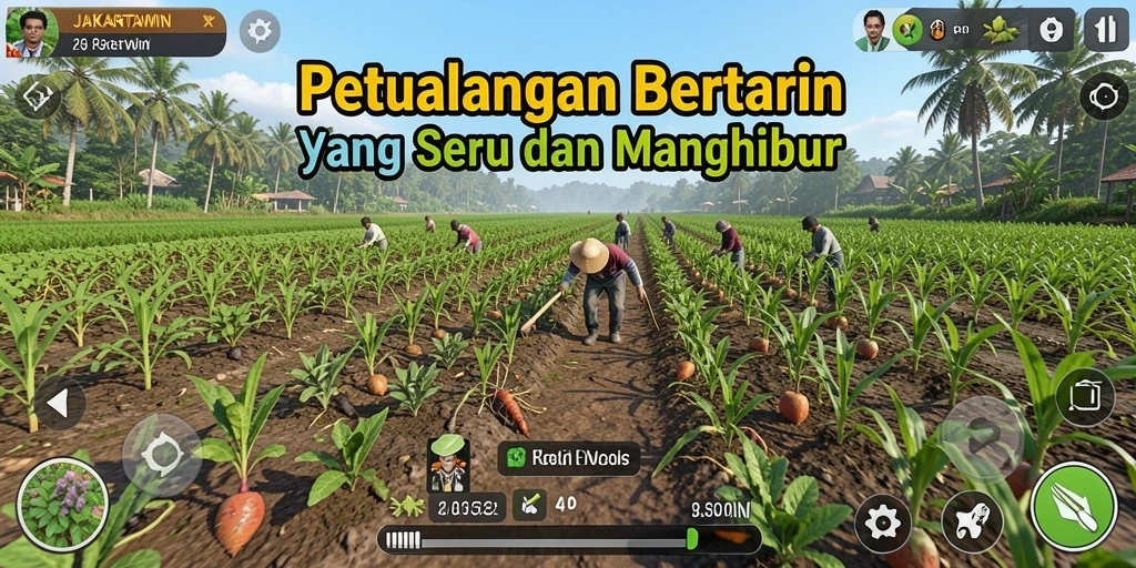 Tampilan menarik gameplay JAKARTAWIN dalam bertani.