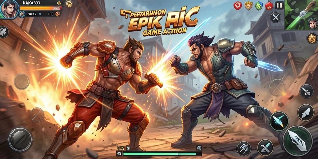 Screenshot gameplay KAKA303 dengan aksi mendebarkan dan grafis menawan.