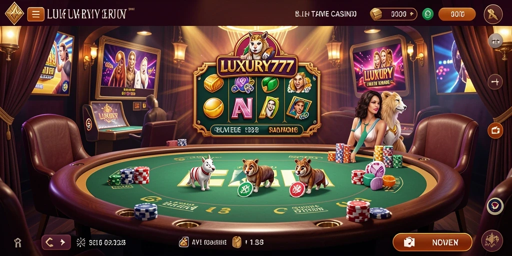 Tampilan gameplay seru di LUXURY777 dengan dealer langsung yang interaktif.