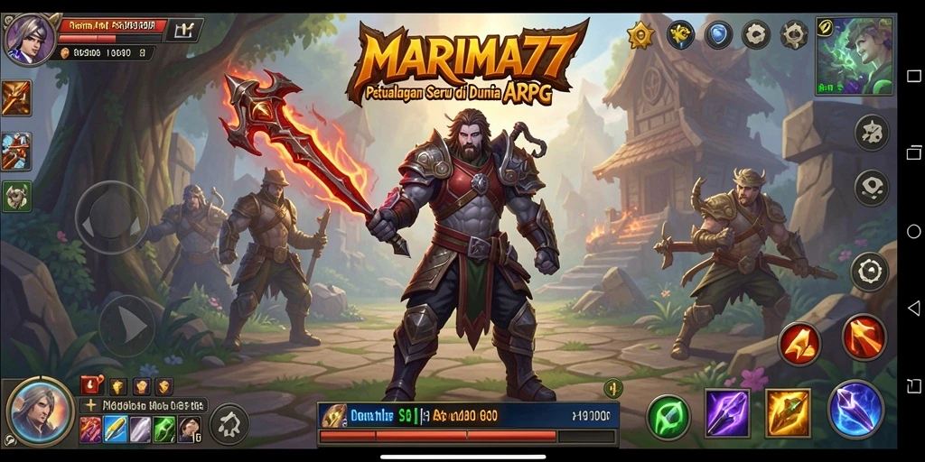 Screenshot MARIMA77 menampilkan aksi seru dalam pertempuran ARPG.