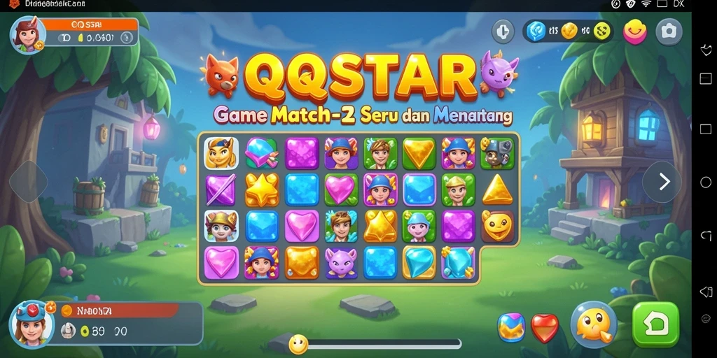 Tampilan gameplay seru dan penuh warna di QQSTAR.