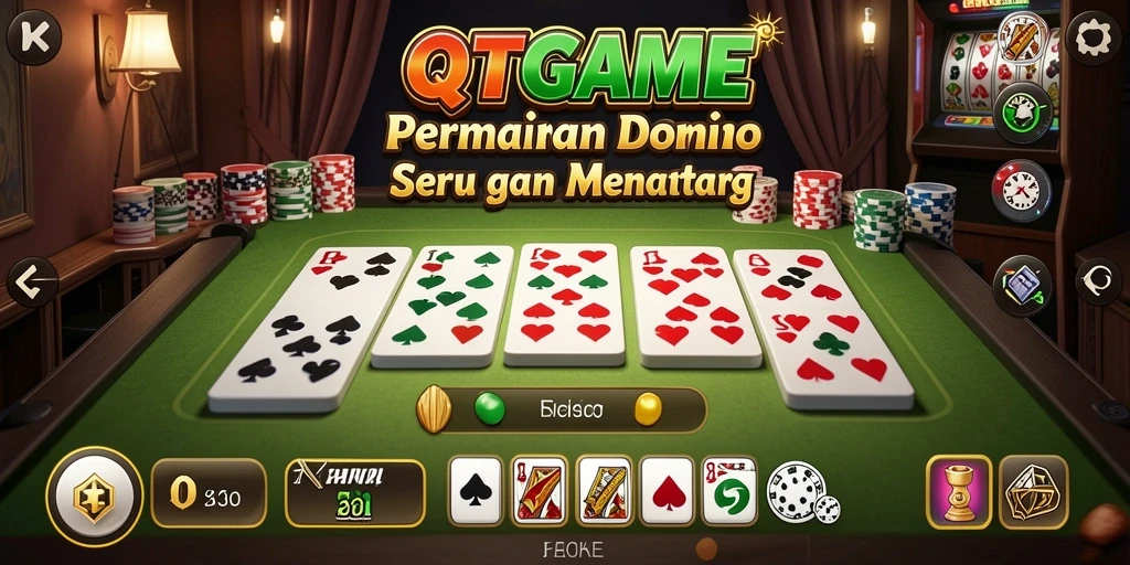 Tampilan menarik dari gameplay Domino yang mengasyikkan.