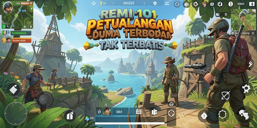 Screenshot gameplay REMI101 menampilkan petualangan dunia terbuka mendalam.